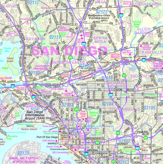 Greater San Diego Regional Area by Metro Maps