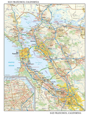San Francisco Regional Area Major Arterial Wall Map