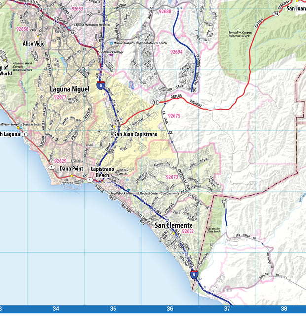 Greater Los Angeles Metro Area with Shaded Relief