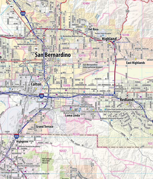 Greater Los Angeles Metro Area with Shaded Relief