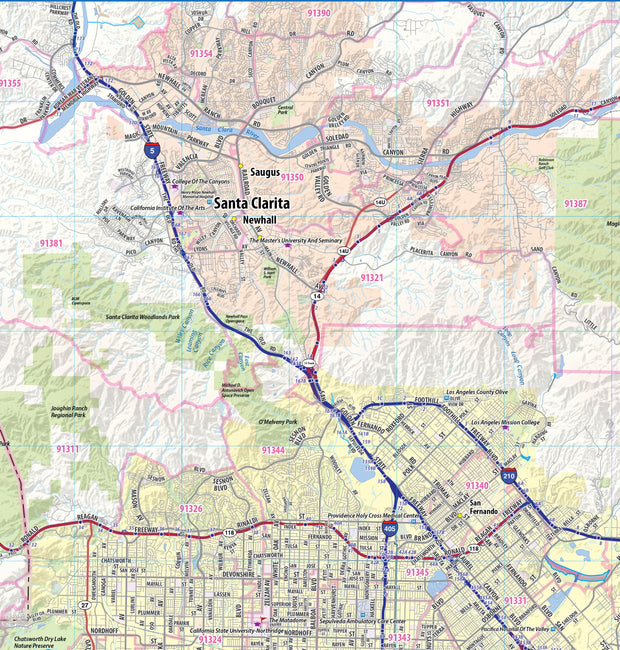 Greater Los Angeles Metro Area with Shaded Relief