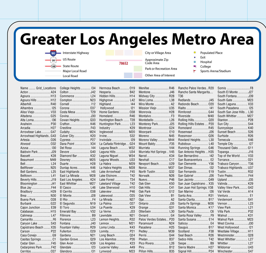 Greater Los Angeles Metro Area with Shaded Relief