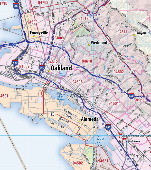 San Francisco Bay Area with Shaded Relief