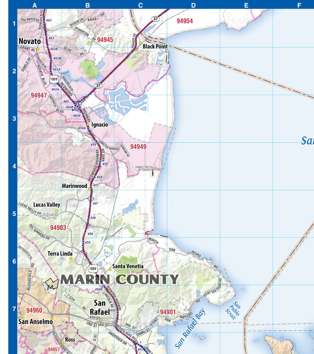 San Francisco Bay Area with Shaded Relief