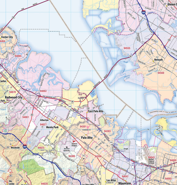 San Francisco Bay Area with Shaded Relief