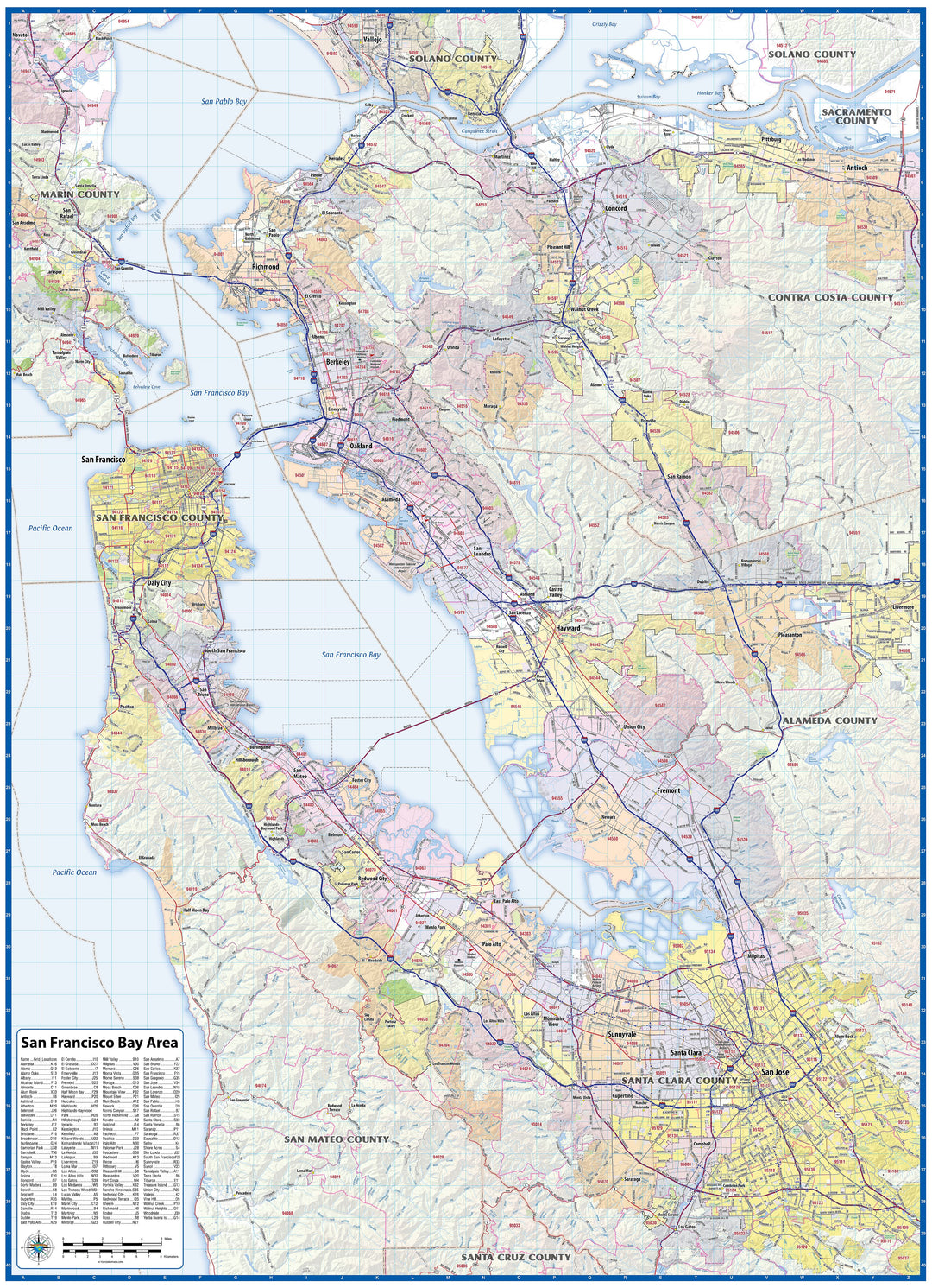 Bay Map San Francisco Bay Area Map San Francisco Nautical Wood Map | 3D