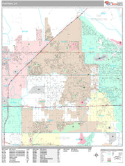 Premium Style Wall Map of Fontana, CA by Market Maps