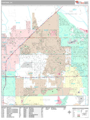 Premium Style Wall Map of Fontana, CA by Market Maps