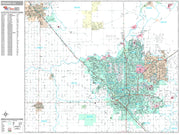 Premium Style Wall Map of Fresno, CA by Market Maps