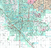 Premium Style Wall Map of Fresno, CA by Market Maps