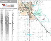 Premium Style Wall Map of Fresno, CA by Market Maps