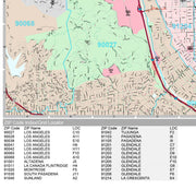 Premium Style Wall Map of Glendale, CA by Market Maps