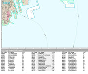 Premium Style Wall Map of Long Beach, CA by Market Maps