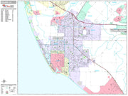 Premium Style Wall Map of Oxnard, CA by Market Maps