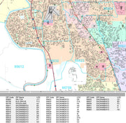 Premium Style Wall Map of Sacramento, CA by Market Maps