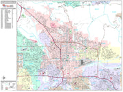Premium Style Wall Map of San Bernardino, CA by Market Maps
