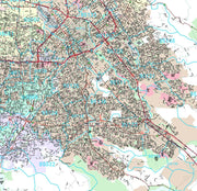 Premium Style Wall Map of San Jose, CA by Market Maps