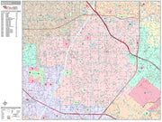 Premium Style Wall Map of San Jose, CA by Market Maps