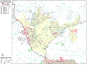 Premium Style Wall Map of Santa Clarita, CA by Market Maps