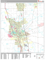 Premium Style Wall Map of Stockton, CA by Market Maps