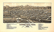 Bird's eye view of Canon City Colorado, 1882
