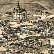 Bird's eye view of Canon City Colorado, 1882