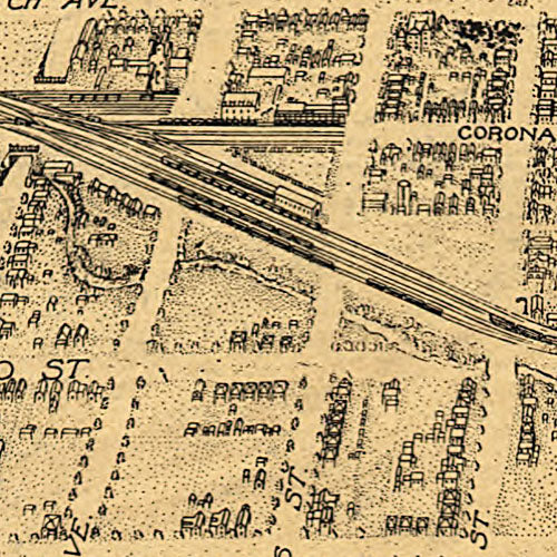 Bird's eye view of Colorado Springs, Colorado, 1909