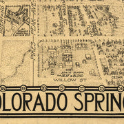 Bird's eye view of Colorado Springs, Colorado, 1909