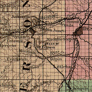 Colton's New Sectional Map of the State of Colorado, 1878