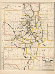 Map of the Denver & Rio Grande Railway, 1881