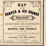 Map of the Denver & Rio Grande Railway, 1881