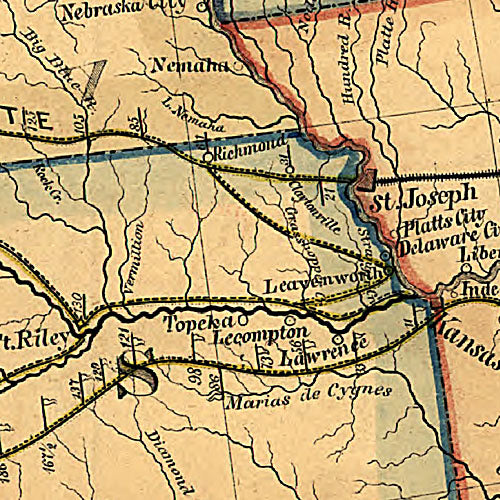 Map of the United States - West of the Mississippi