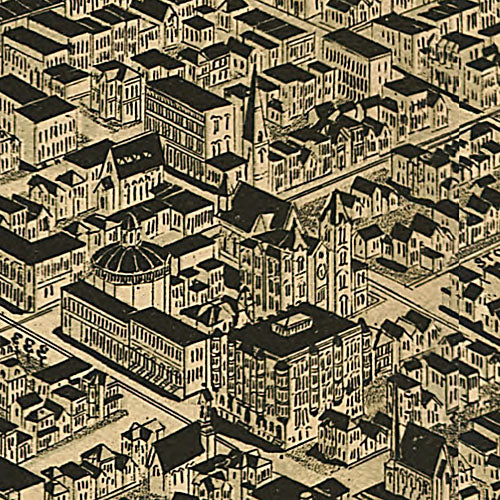 Perspective map of the city of Denver, Colo 1889