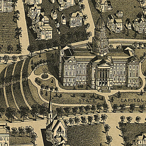 Perspective map of the city of Denver, Colo 1889