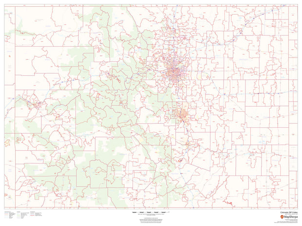 Colorado Zip Code Map by Map Sherpa – American Map Store