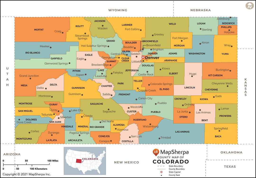 Colorado County Map
