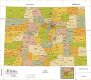 Colorado Zip Code Map with Counties