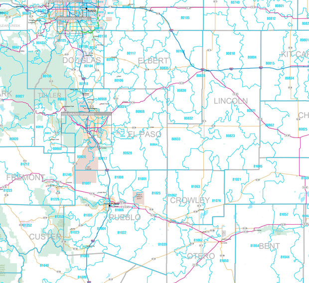 Premium Style Wall Map of Colorado by Market Maps