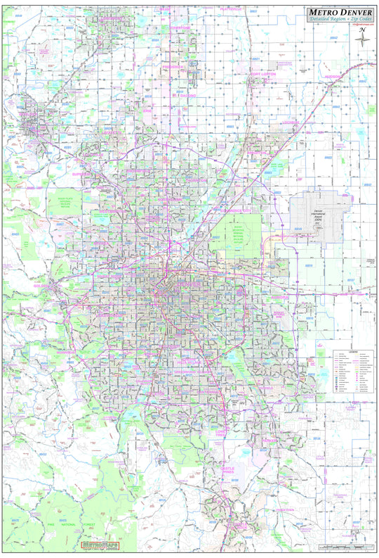 Denver Regional Area by Metro Maps – American Map Store