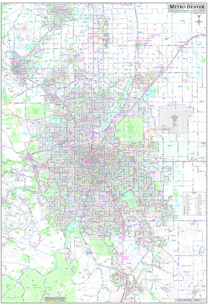 Denver Regional Area by Metro Maps