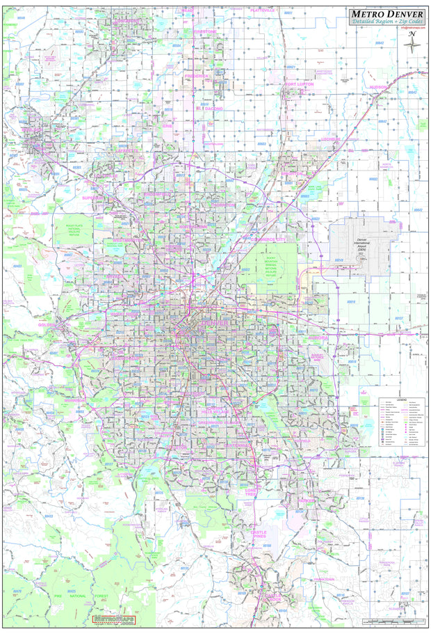 Denver Regional Area by Metro Maps