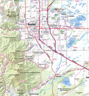 Denver Regional Area Wall Map with Shaded Relief