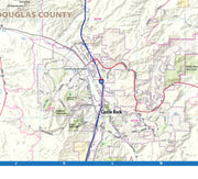 Denver Regional Area Wall Map with Shaded Relief