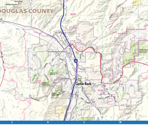 Denver Regional Area Wall Map with Shaded Relief