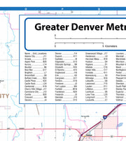 Denver Regional Area Wall Map with Shaded Relief