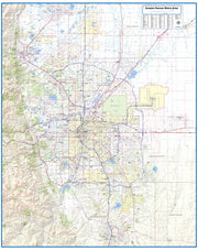 Denver Regional Area Wall Map with Shaded Relief