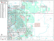 Premium Style Wall Map of Aurora, CO by Market Maps