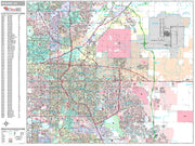 Premium Style Wall Map of Denver, CO by Market Maps