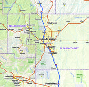 Colorado Wall Map with Shaded Relief