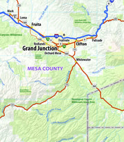 Colorado Wall Map with Shaded Relief